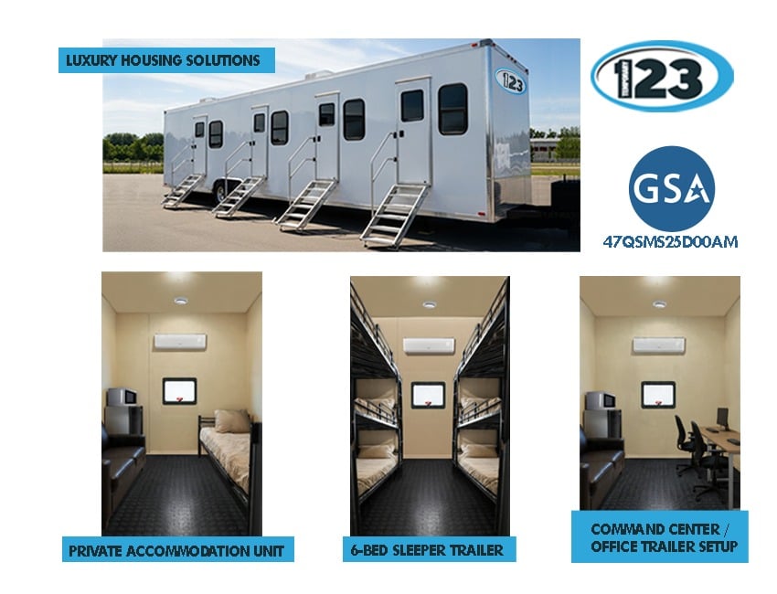 Sleeper Trailer Rental: Modular Dining Room Rental equipment reference